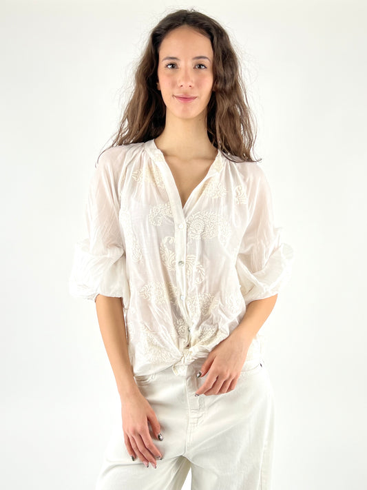 MOTEL - CAMICIA SETA RICAMI