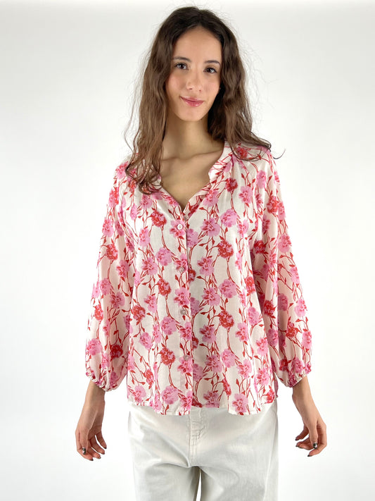 DEVA - CAMICIA FIORI IN SETA