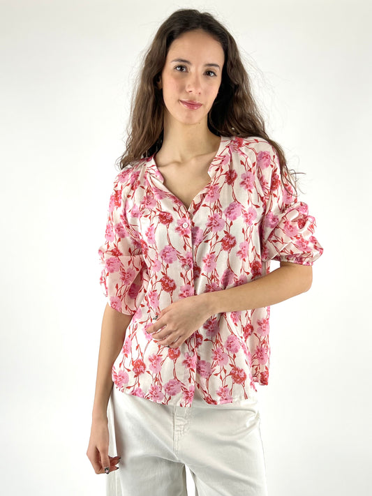 DEVA - CAMICIA FIORI IN SETA