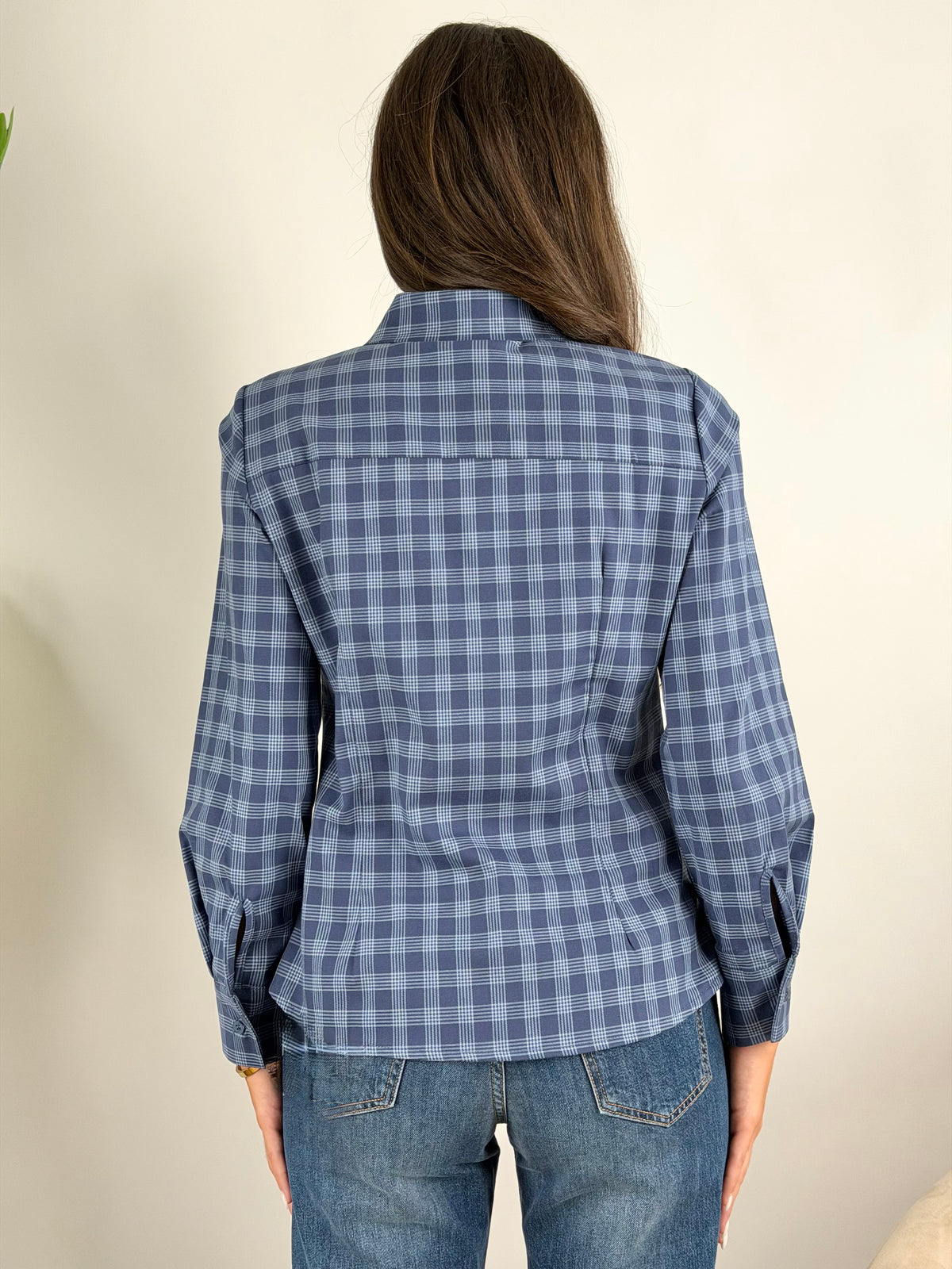SUSY MIX - CAMICIA BOTTONE GIOIELLO CHECK