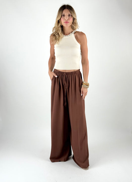 KONTATTO - PANTALONE LARGO COULISSE