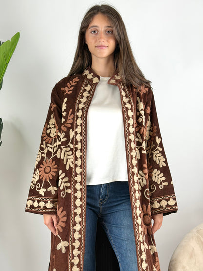 DEVA - CAPPOTTINO CINIGLIA RICAMI LUNGO