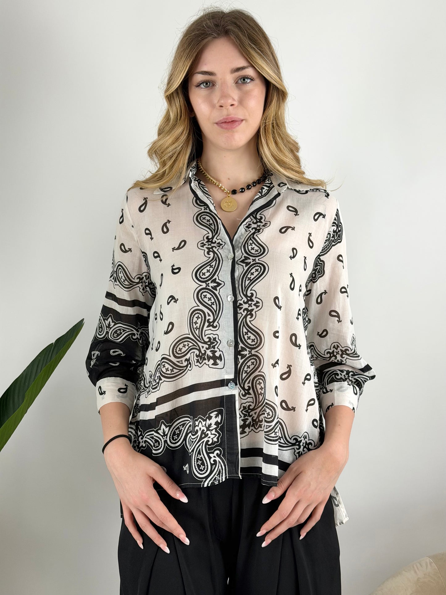 MOTEL - CAMICIA MUSSOLA BANDANA