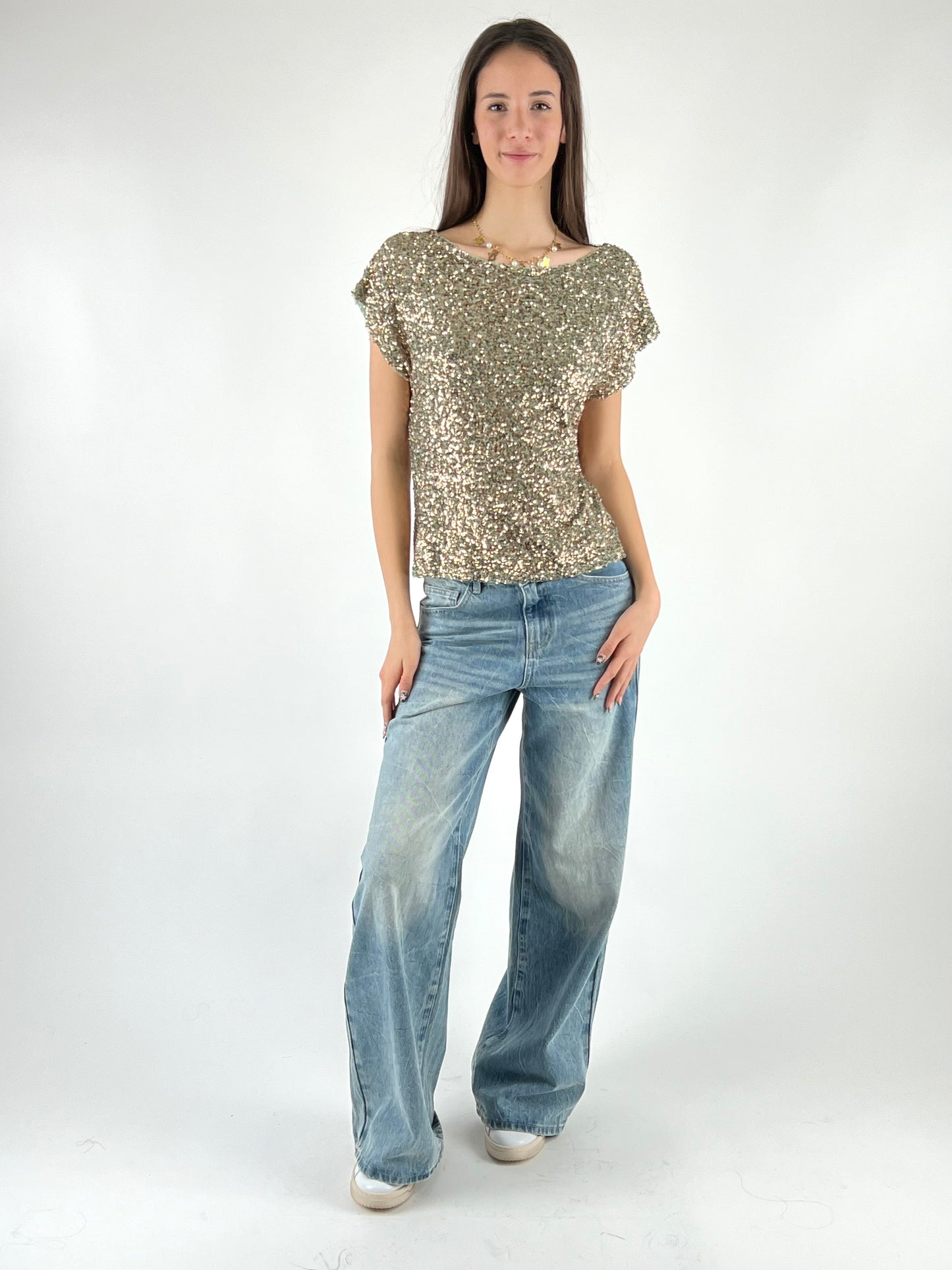 SUSY MIX - MAGLIA KIMONO PAILLETTES