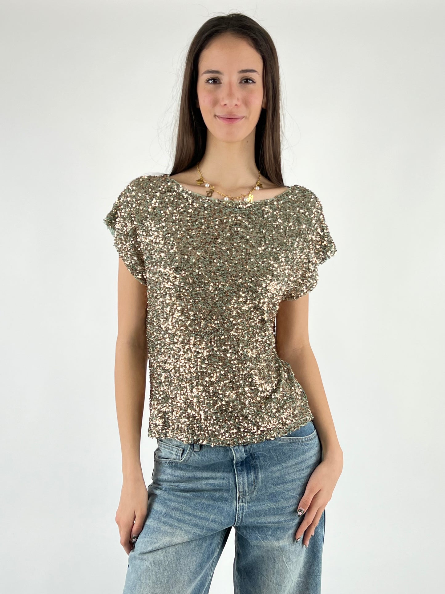 SUSY MIX - MAGLIA KIMONO PAILLETTES