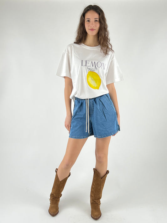 KONTATTO - T-SHIRT OVERSIZE LEMON