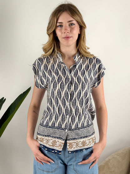DEVA - CAMICIA SMANICATA VISCOSA