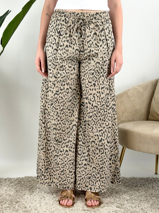 DEVA - PANTALONE MUSSOLA MACULATO