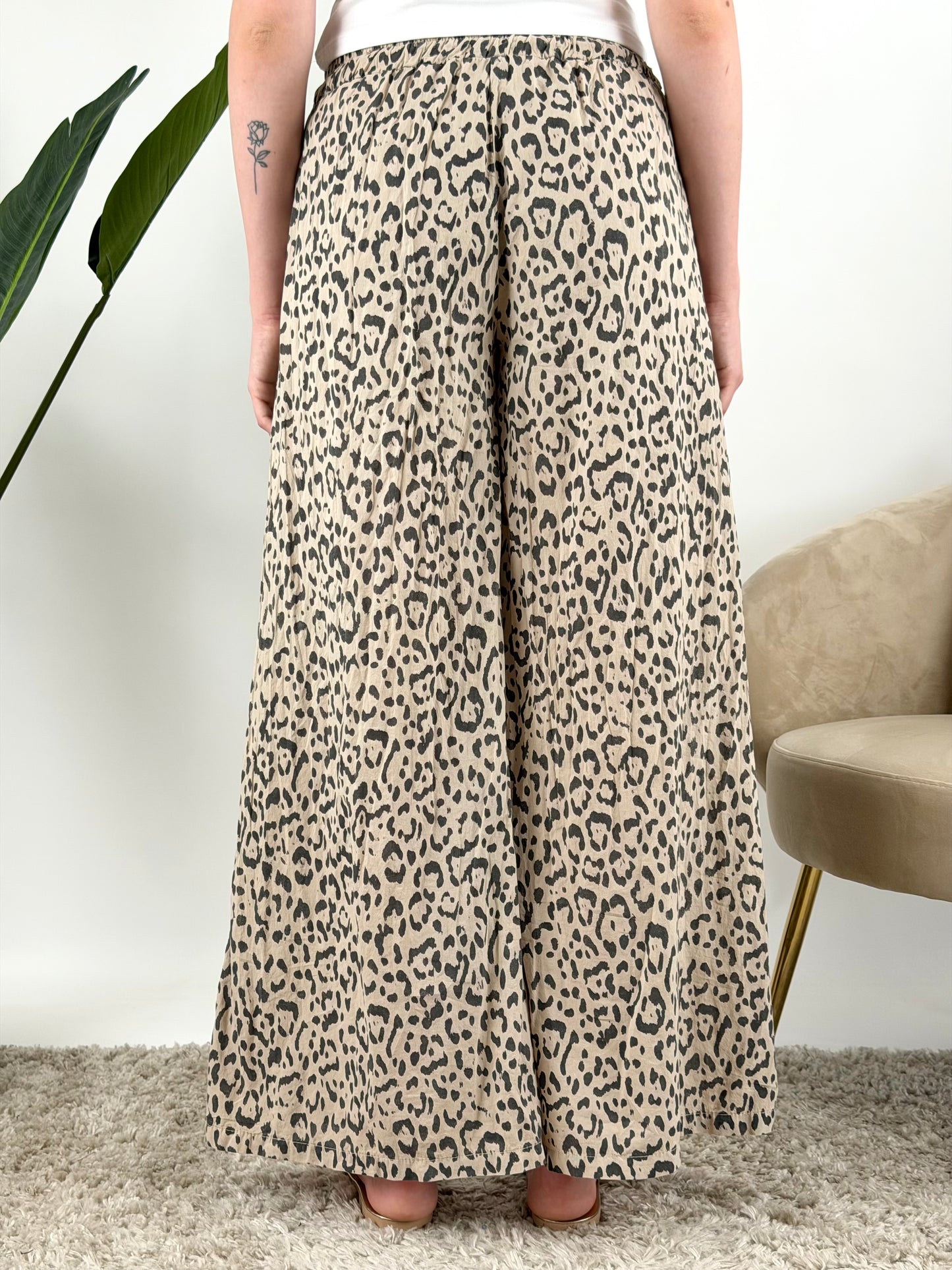 DEVA - PANTALONE MUSSOLA MACULATO
