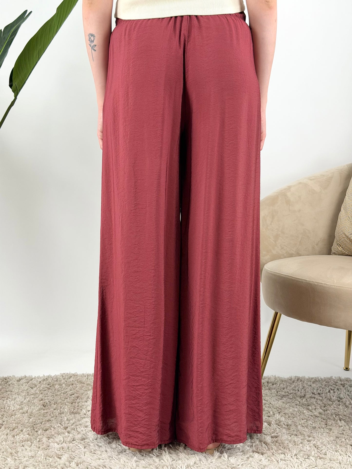 HAVEONE - PANTALONE VISCOSA PALAZZO