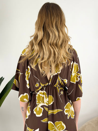 KONTATTO - ABITO KIMONO CORTO FIORI