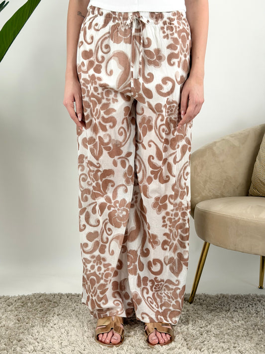 HAVEONE - PANTALONE MUSSOLA FANTASIA