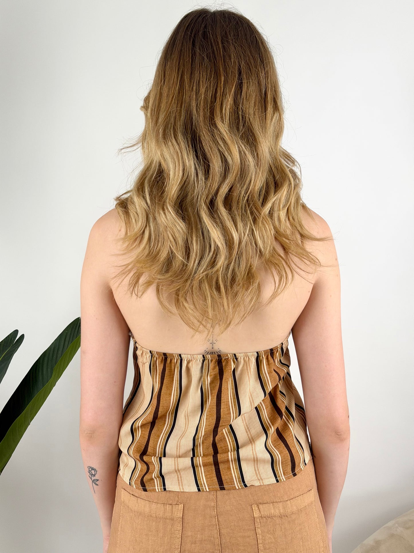 HAVEONE - TOP FAZZOLETTO RIGHE