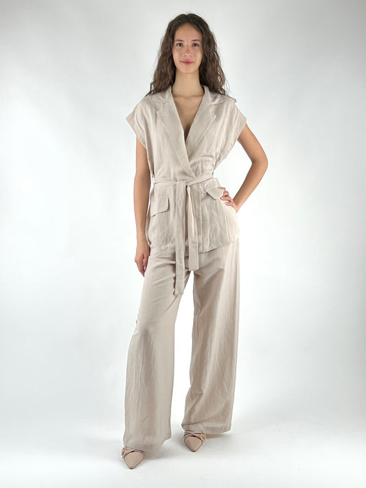 TENSIONE IN - COMPLETO GILET MISTO LINO
