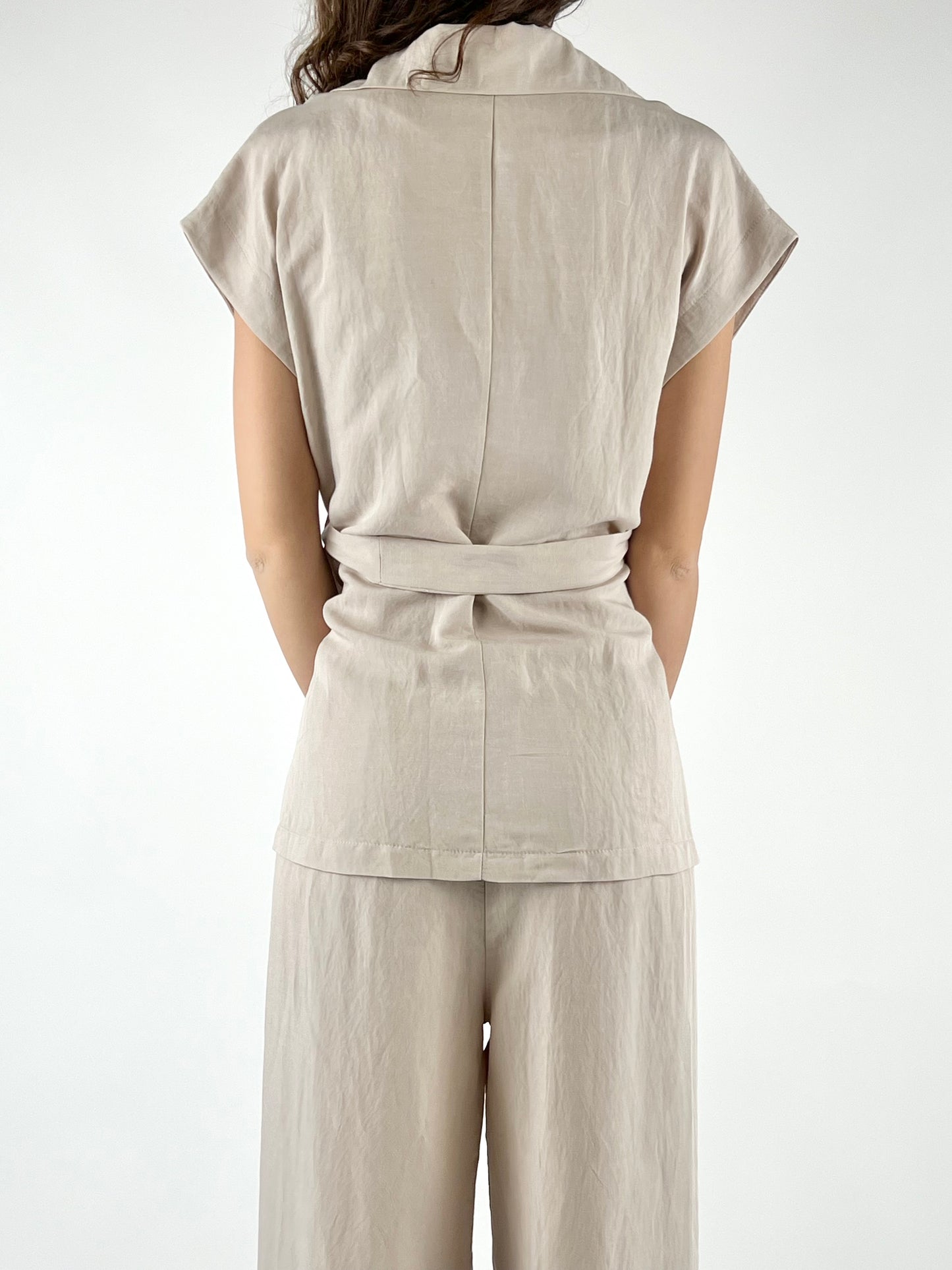 TENSIONE IN - COMPLETO GILET MISTO LINO