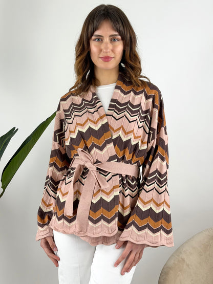 VICOLO - CARDIGAN CON CINTURA