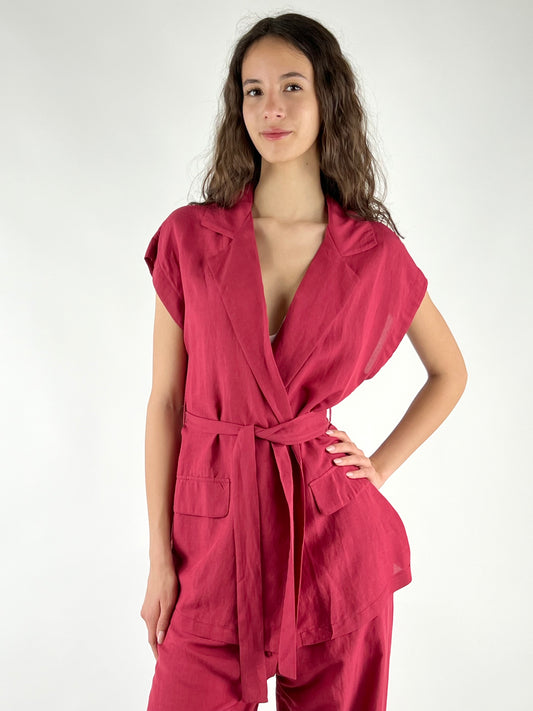 TENSIONE IN - COMPLETO GILET MISTO LINO