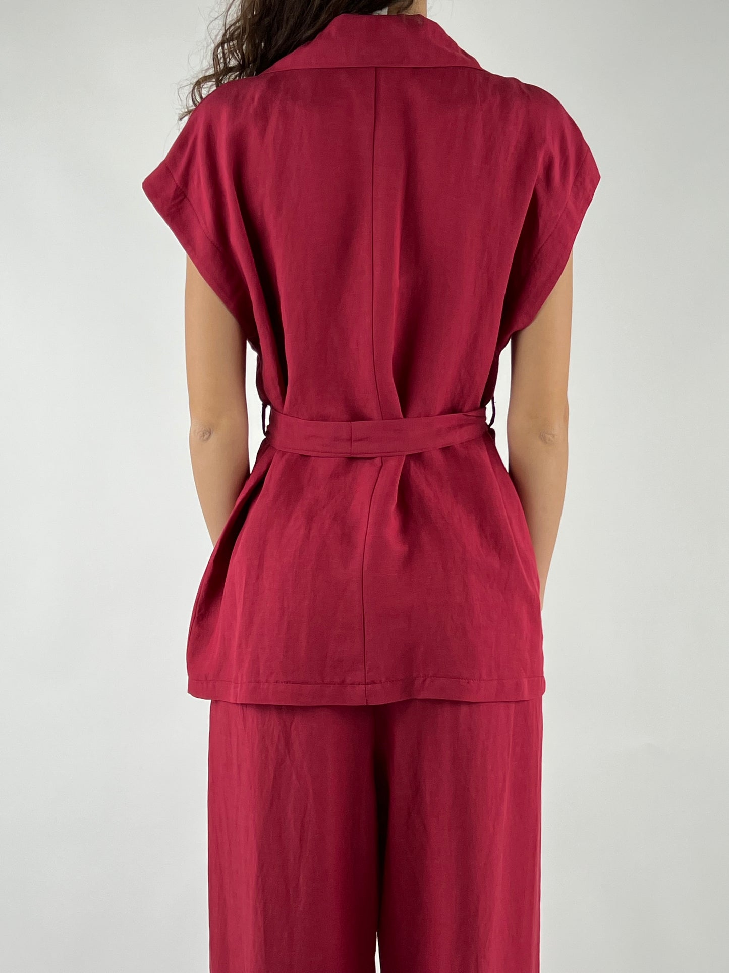 TENSIONE IN - COMPLETO GILET MISTO LINO