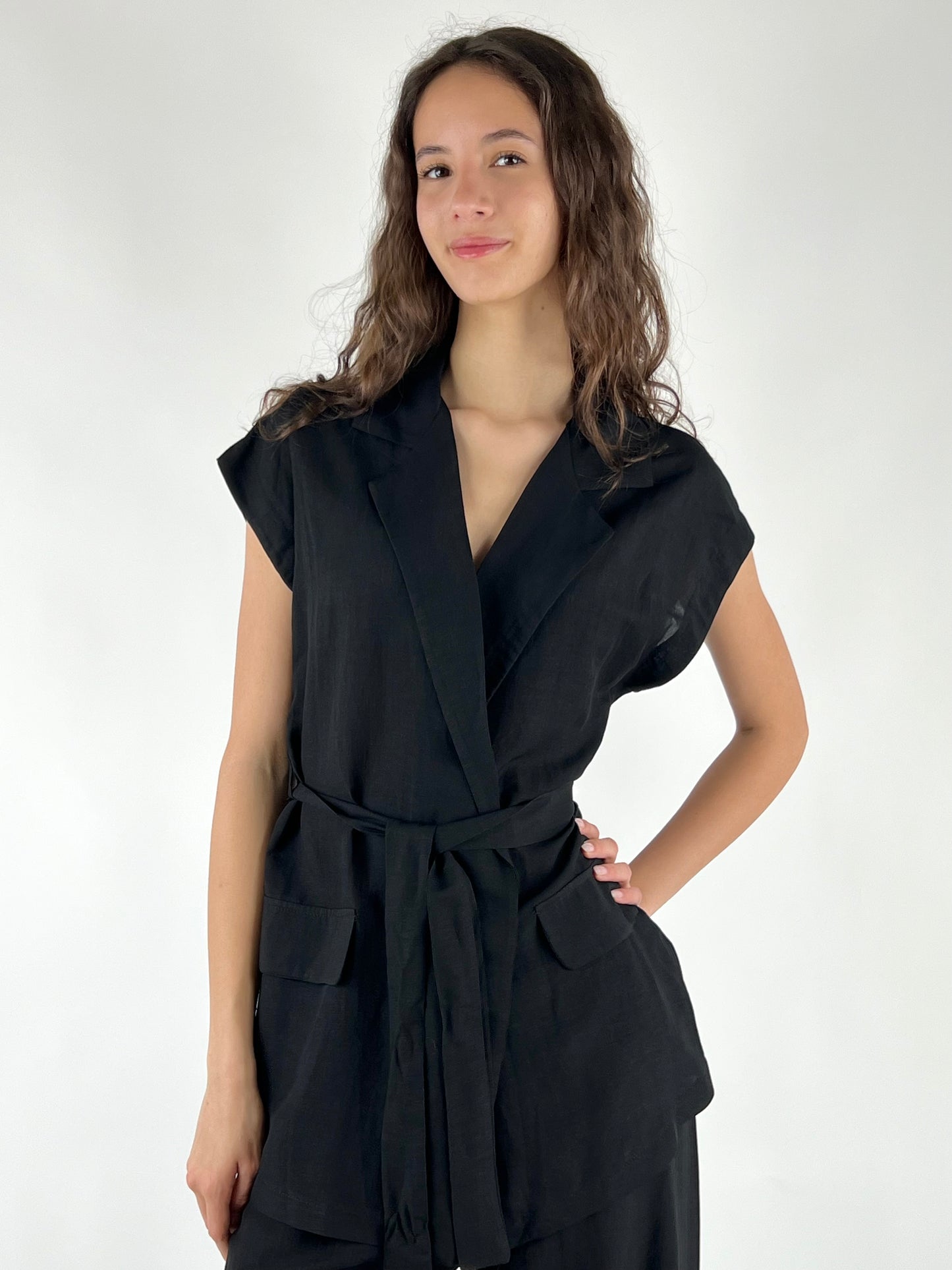 TENSIONE IN - COMPLETO GILET MISTO LINO