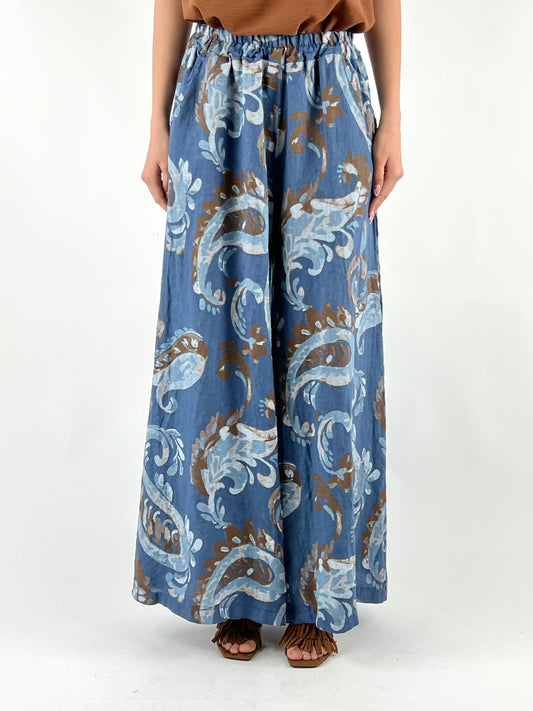 DEVA - PANTALONE LINO FANTASIA