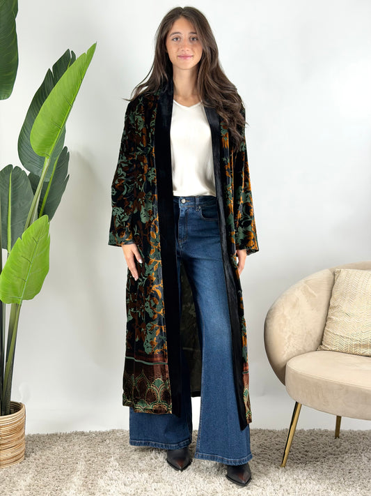 WU'SIDE - KIMONO LUNGO DEVORÈ