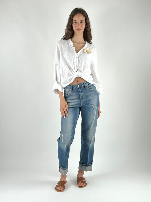 DEVA - CAMICIA LINO SPILLA