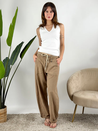 SUSY MIX - PANTALONE LINO STELLINA