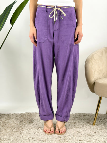 SUSY MIX - PANTALONE LINO STELLINA