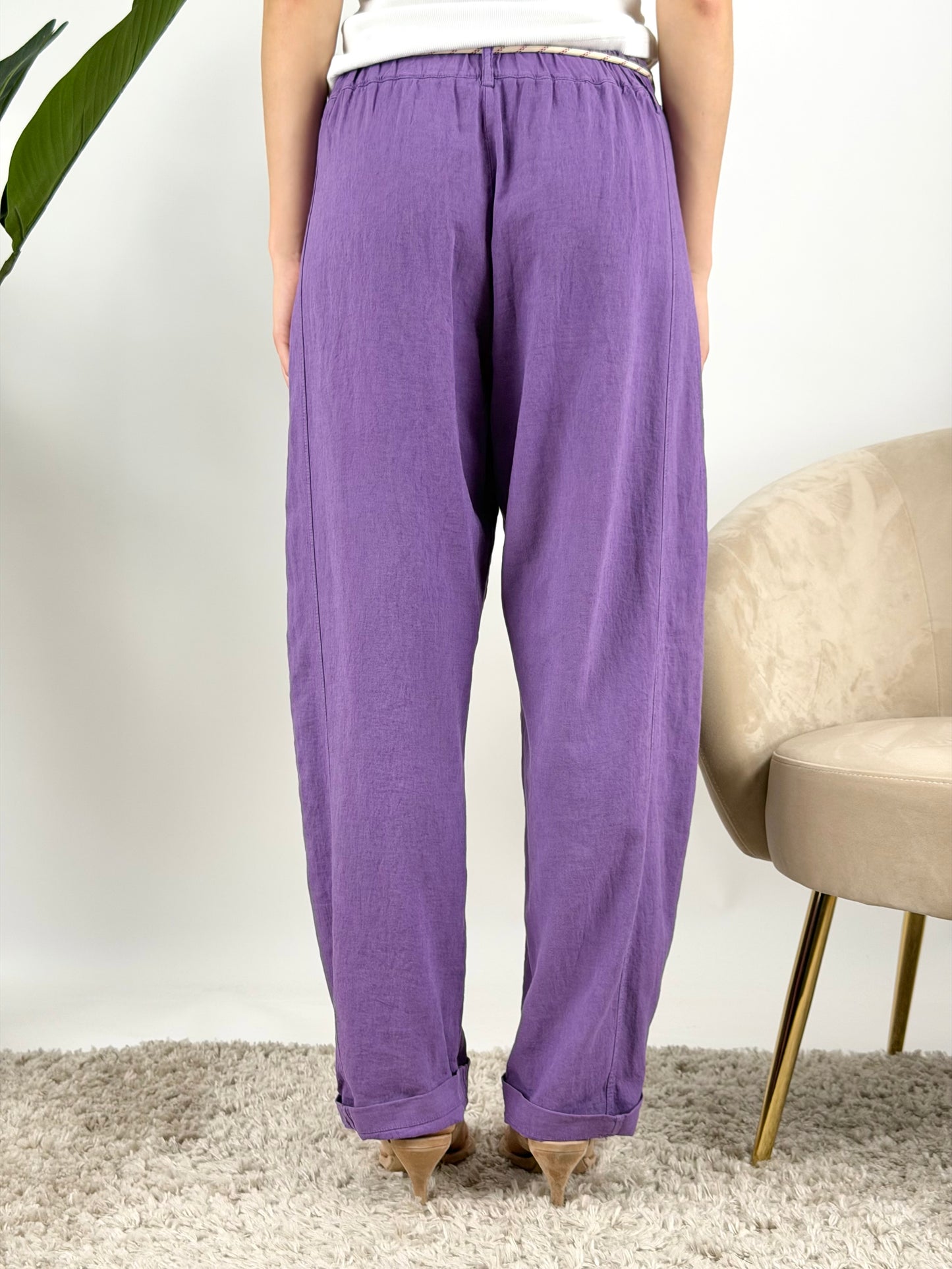 SUSY MIX - PANTALONE LINO STELLINA