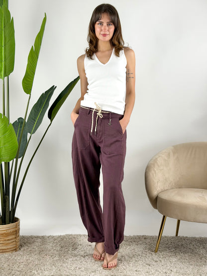 SUSY MIX - PANTALONE LINO STELLINA