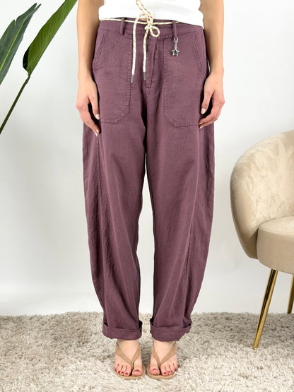 SUSY MIX - PANTALONE LINO STELLINA