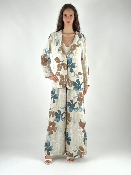 DEVA - PANTALONE LINO FANTASIA