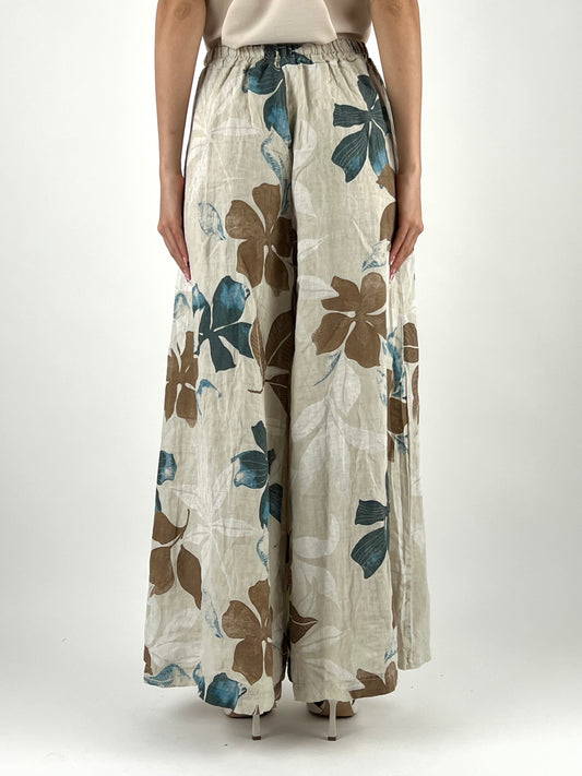 DEVA - PANTALONE LINO FANTASIA