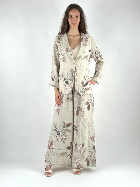 DEVA - PANTALONE LINO FANTASIA