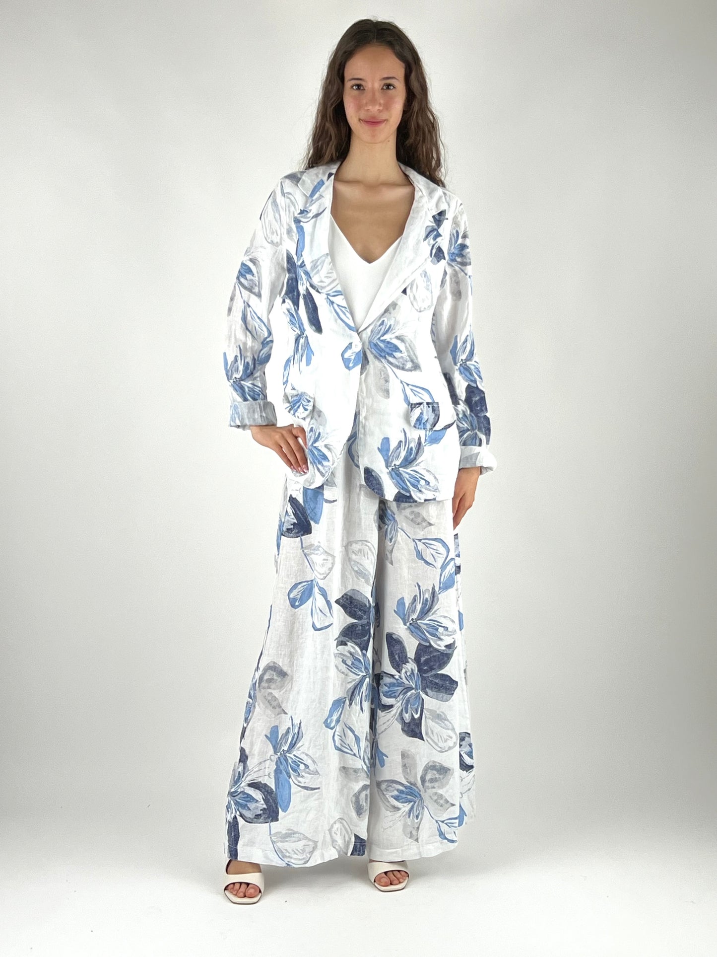 DEVA - PANTALONE LINO FANTASIA