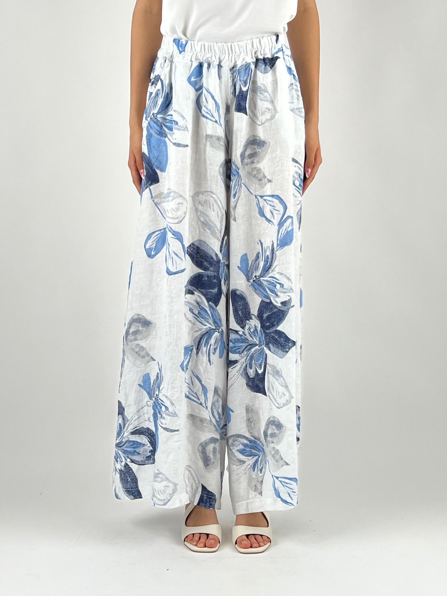 DEVA - PANTALONE LINO FANTASIA