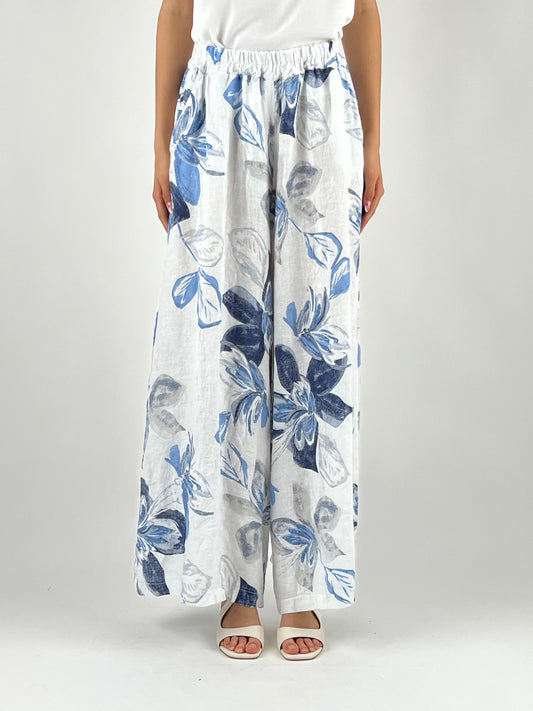 DEVA - PANTALONE LINO FANTASIA