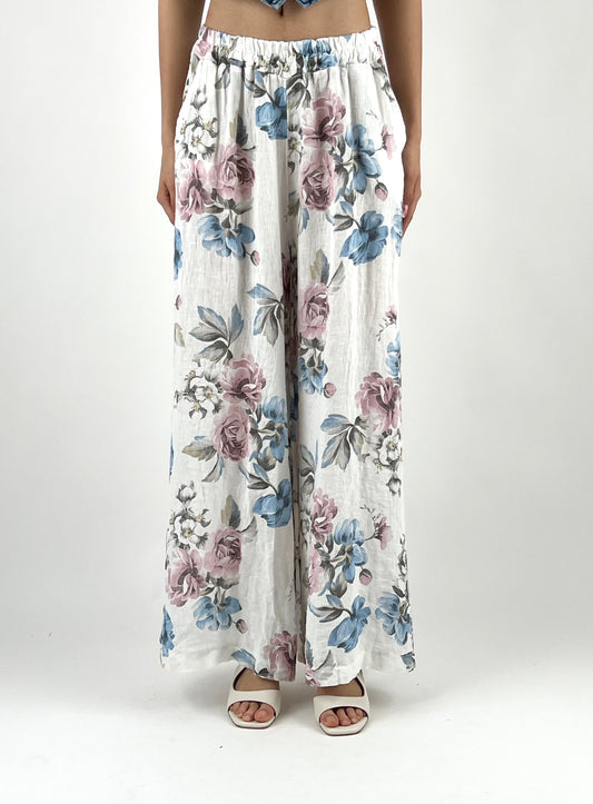 DEVA - PANTALONE LINO FANTASIA