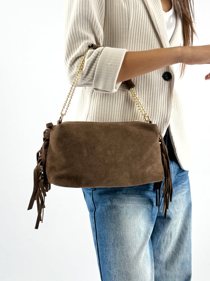 DEVA - BORSA DOPPIA ZIP FRANGETTE