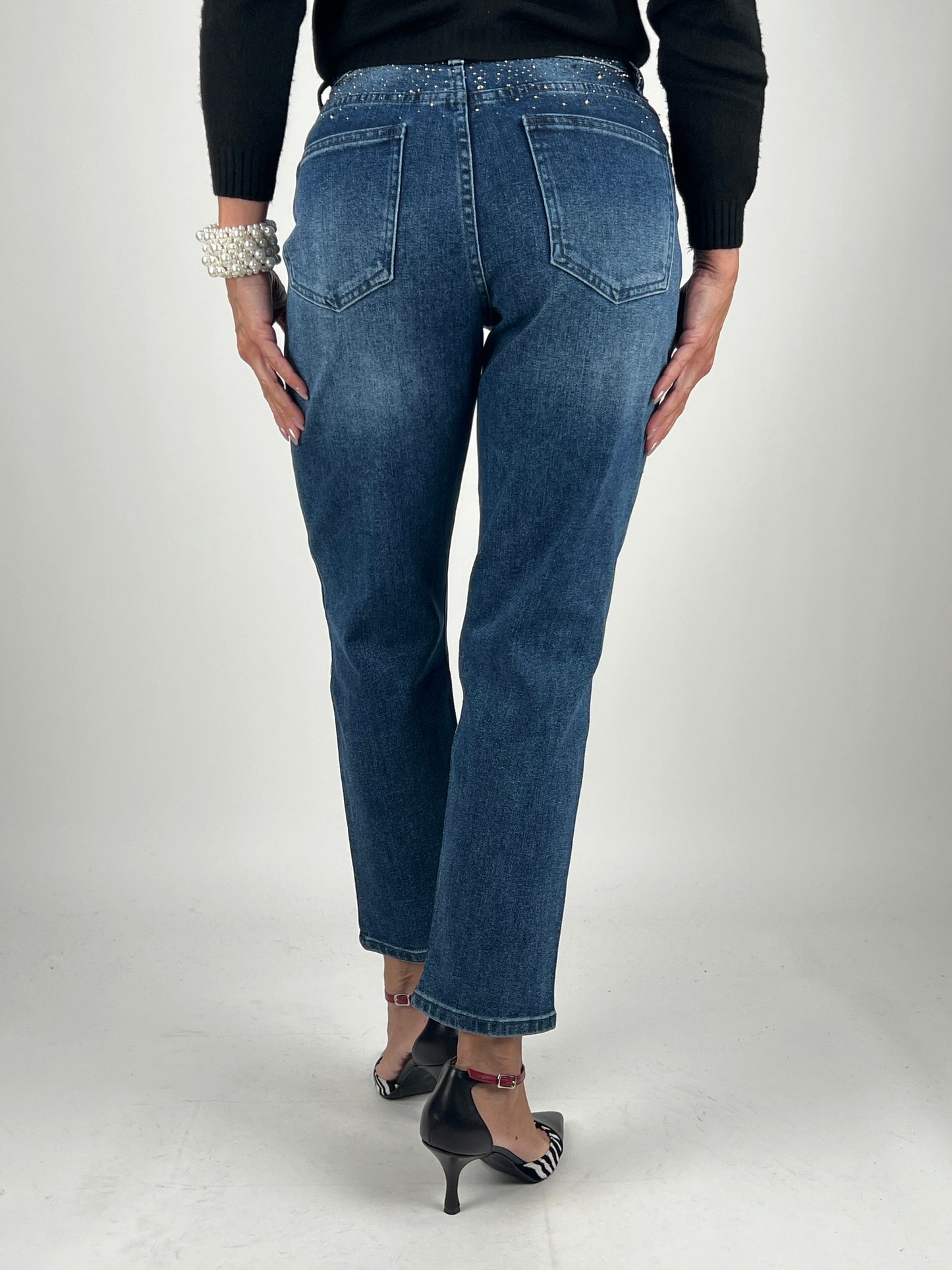 DEVA - JEANS SKINNY STRASS