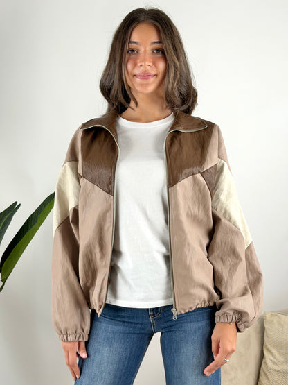 HAVEONE - BOMBER ECOPELLE PATCHWARCK
