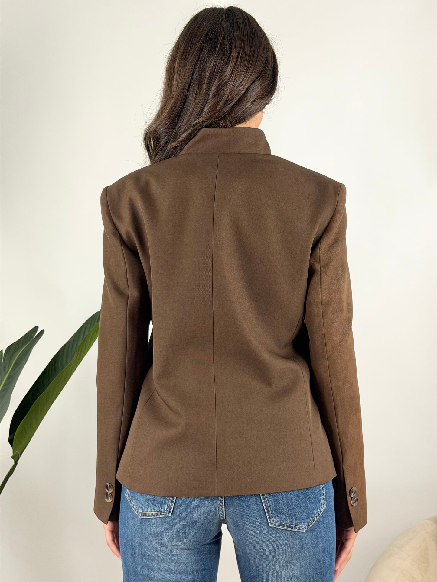 HAVEONE - GIACCA COREANA ASIMMETRICA SUEDE