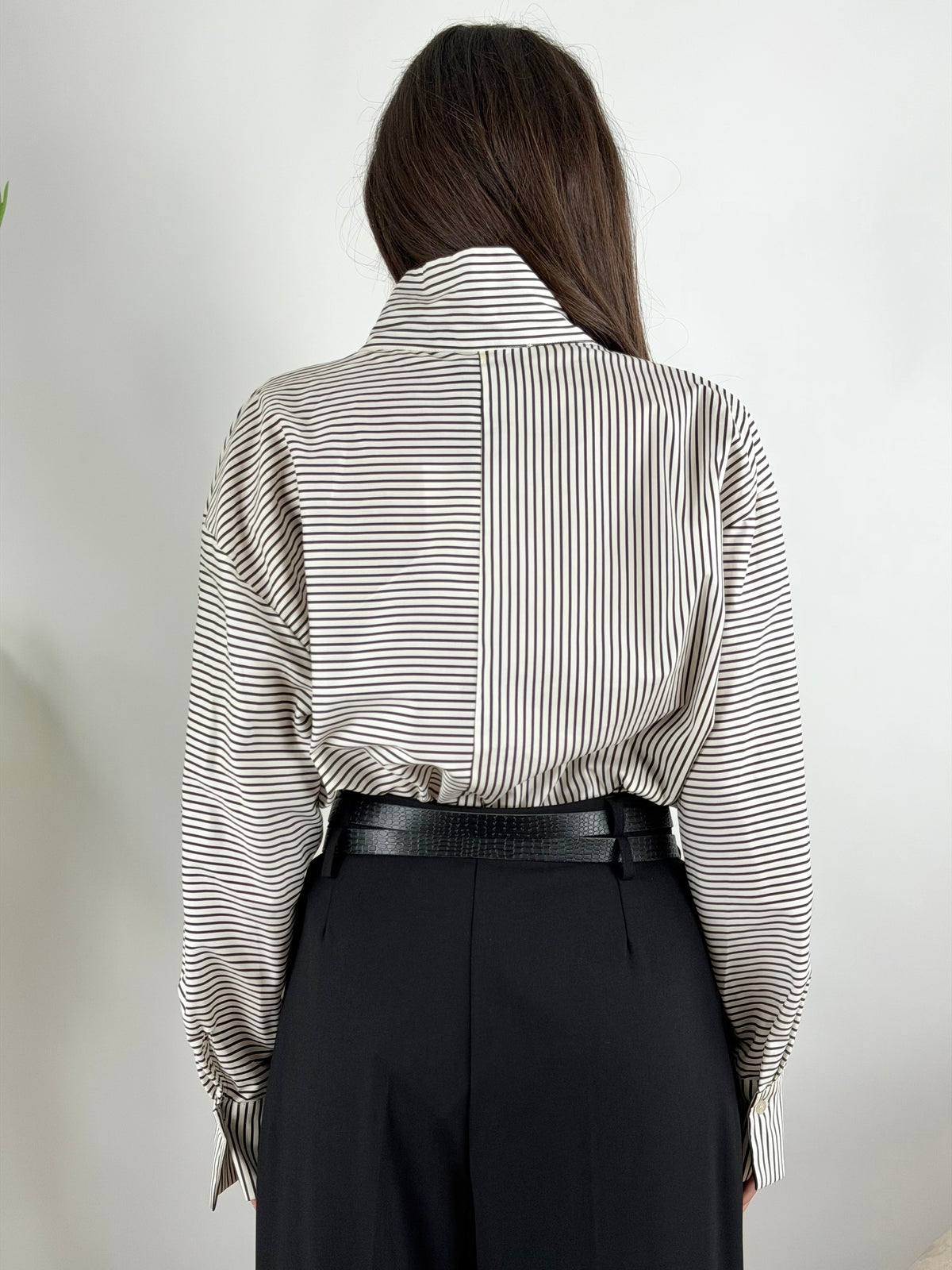 HAVEONE - CAMICIA COLLO ALTO RIGHE