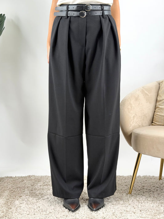 HAVEONE - PANTALONE PIA PALAZZO DOPPIO PASSANTE