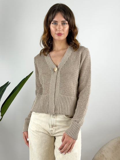 SUSY MIX - CARDIGAN TRAFORATO BOTTONE