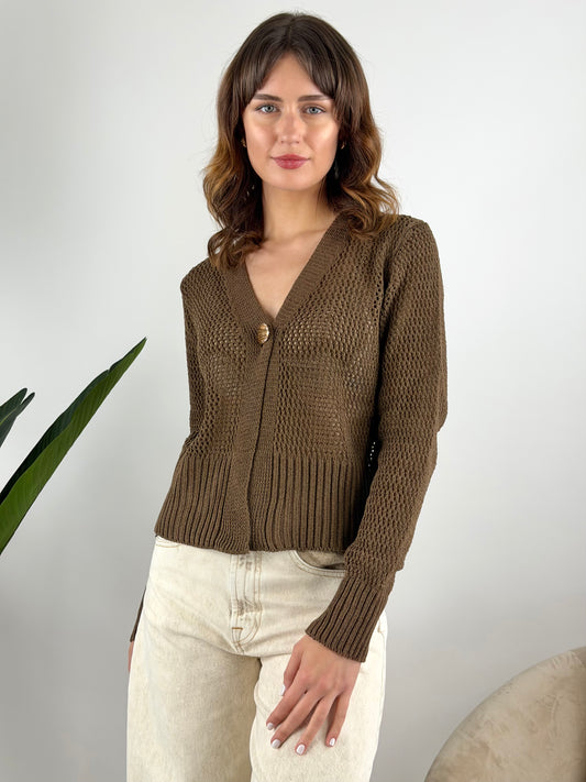 SUSY MIX - CARDIGAN TRAFORATO BOTTONE
