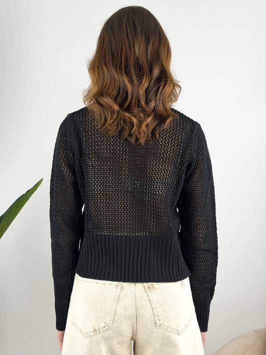 SUSY MIX - CARDIGAN TRAFORATO BOTTONE