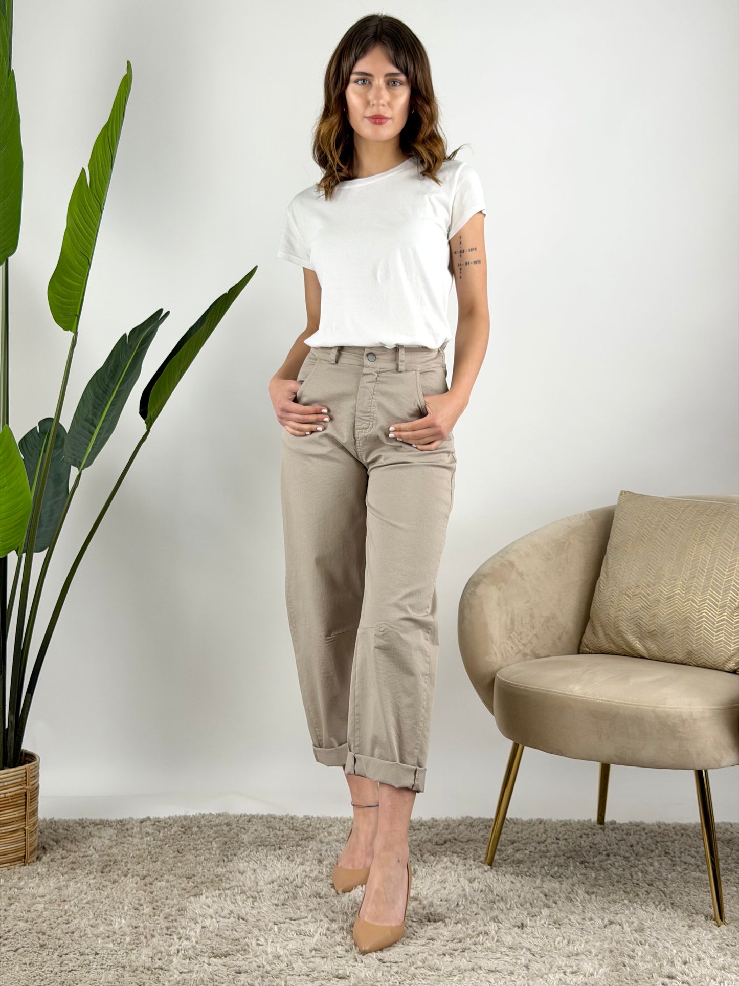 MOTEL - PANTALONE BARREL COTONE
