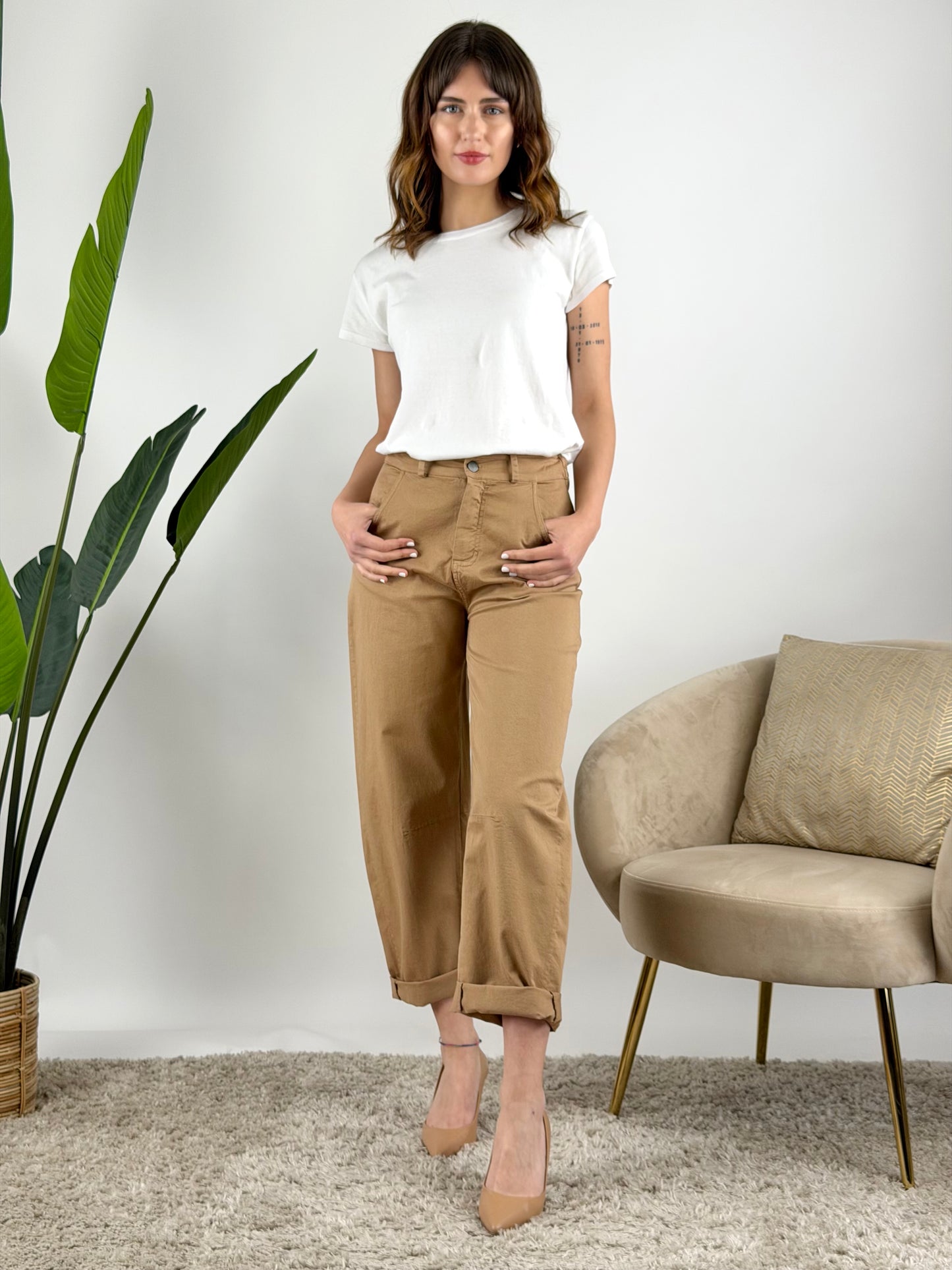 MOTEL - PANTALONE BARREL COTONE