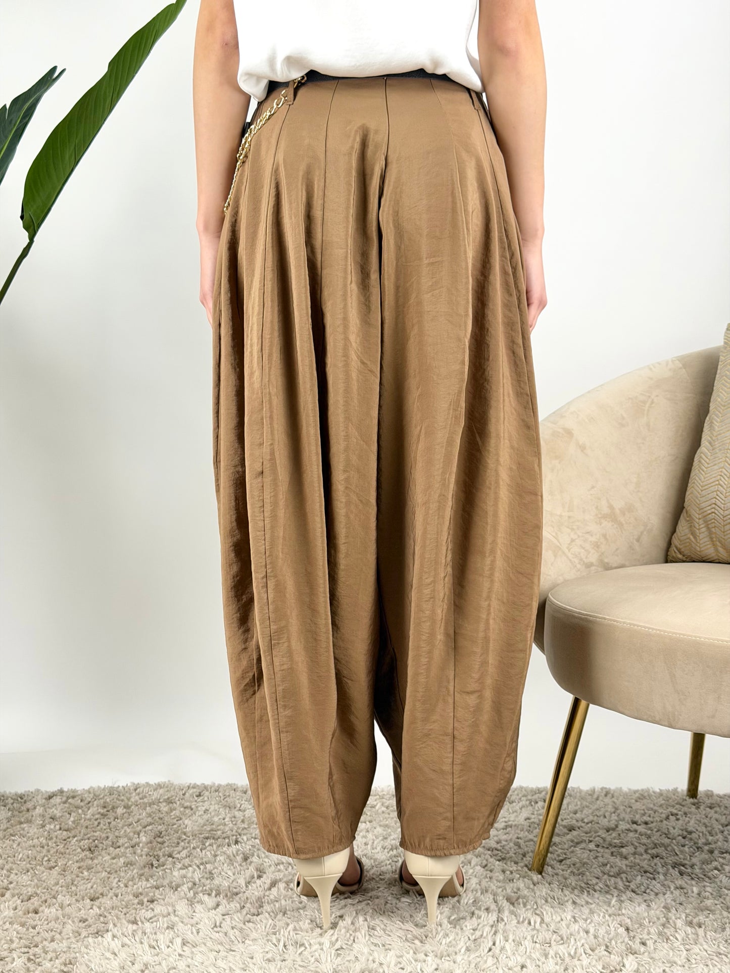 HAVEONE - PANTALONE ODALISCA CON CATENA